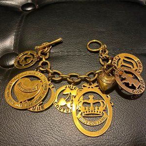 Vintage Gold Juicy Couture Charm Bracelet - Y2K